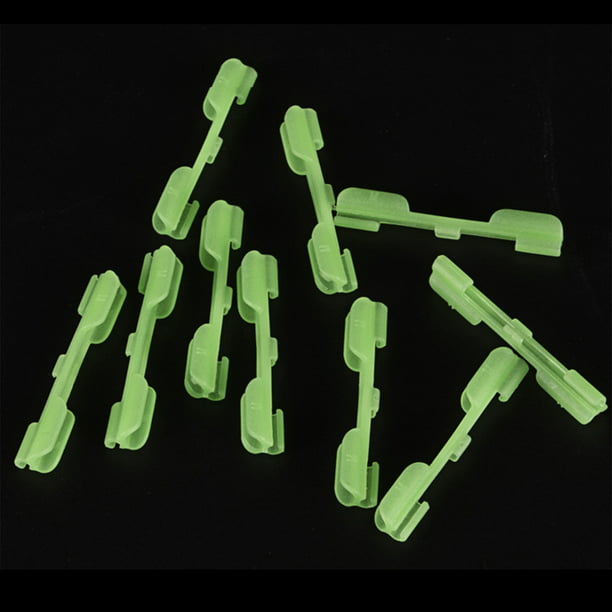 10pcs High Quality Fluorescent Glow Stick Clip Fishing Rod Clips Holder